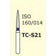 Боры алмазные турбинные TC-S21 Standart, с короткой ножкой, конус с заостренным концом, стандартная зернистость