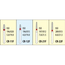 Боры алмазные турбинные CR-F Fine, для препарирования под вкладки, мелкозернистые