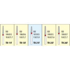 Боры алмазные турбинные TR-F Fine, конус с закругленным концом, мелкозернистые