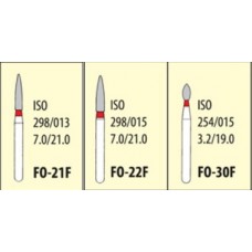 Боры алмазные турбинные FO-F Fine, пламевидные, мелкозернистые