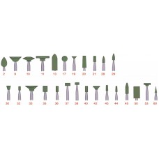 Камни карборундовые, зеленые (силикон-карбид), для прямого наконечника, 10 шт.