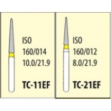 Боры алмазные турбинные TC-EF Extra Fine, конус с заостренным концом, экстра мелкозернистые