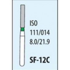 Боры алмазные турбинные SF-12C Coarse, прямой плоский кончик, крупнозернистые