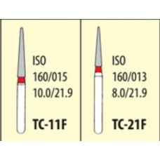 Боры алмазные турбинные TC-F Fine, конус с заостренным концом, мелкозернистые