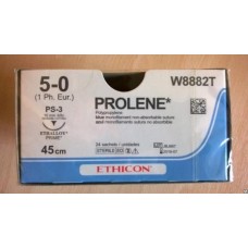 Шовный материал Prolene синий (5/0) W8882T, 12 шт.