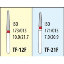 Боры алмазные турбинные TF-F Fine, конус с плоским концом, мелкозернистые