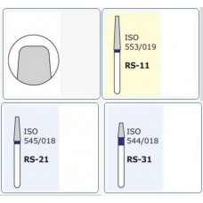 Боры алмазные турбинные RS Standart, конус с плоским концом, стандартная зернистость