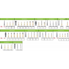 Финиры твердосплавные турбинные 12 граней FG, для композитов