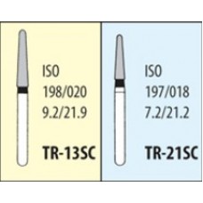 Боры алмазные турбинные TR-SC Super Coarse, конус с закругленным концом, супер крупнозернистые