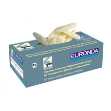 Перчатки Euronda №1 Double латексные, текстур., двухкр. хлоринирования, 100 шт., XS