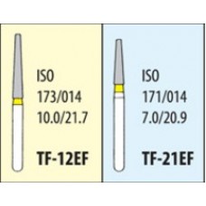 Боры алмазные турбинные TF-EF Extra Fine, конус с плоским концом, экстра мелкозернистые