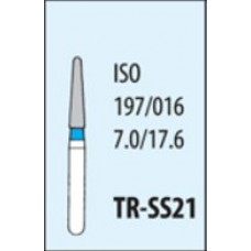 Боры алмазные турбинные TR-SS21 Standart, с очень короткой ножкой, конус с закругленным концом, стандартная зернистость