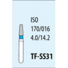 Боры алмазные турбинные TF-SS31 Standart c очень короткой ножкой, конус с плоским концом, стандартная зернистость